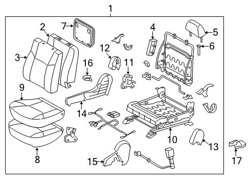 2013 Toyota Tacoma Shield, Front Seat Cushion, Inner RH Diagram for 71861-AD020-B0