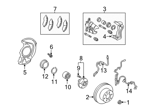 2004 Toyota Solara Front Brakes Diagram