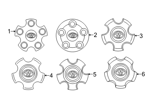 2008 Toyota Tundra Wheel Covers & Trim Diagram