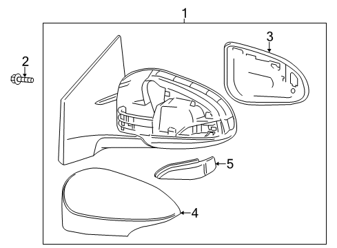 2019 Toyota Corolla Passenger Side Mirror Outside Diagram for 87931-02F90