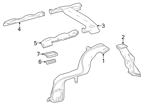 2024 Toyota Grand Highlander Ducts Diagram