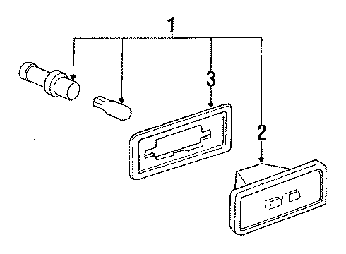 1988 Toyota MR2 Front Lamps - Side Marker Lamps Diagram