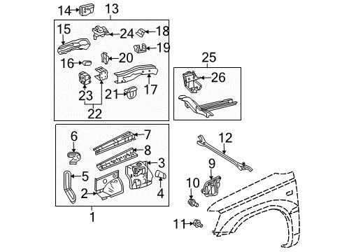 Box Sub-Assembly, Torque, Front Driver Side Diagram for 57078-06040