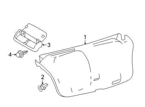 2015 Toyota Avalon Interior Trim - Trunk Lid Diagram