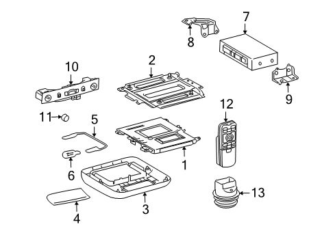 2009 Toyota Land Cruiser Bracket, Multi-Display Controller, Rear Diagram for 86118-60060