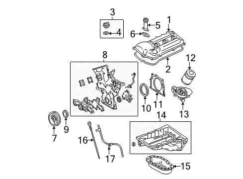 2008 Toyota Tundra Engine Parts & Mounts, Timing, Lubrication System Diagram 4 - Thumbnail