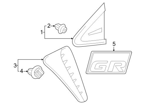 2023 Toyota GR Corolla Exterior Trim - Fender Diagram