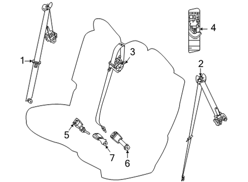 2021 Toyota Sienna Seat Belt Diagram 3 - Thumbnail