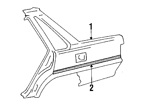 1985 Toyota Camry Quarter Panel & Components Diagram 2 - Thumbnail