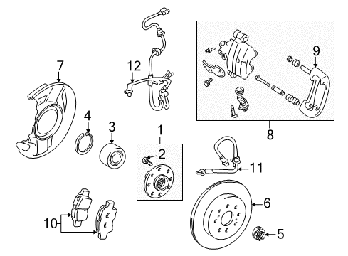 2005 Toyota MR2 Spyder Rear Brakes Diagram