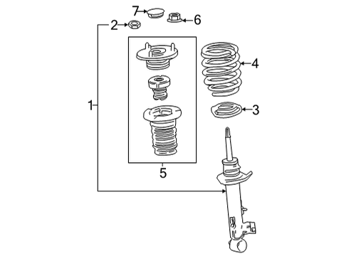 2022 Toyota Mirai Washer, Plate Diagram for 90201-17009