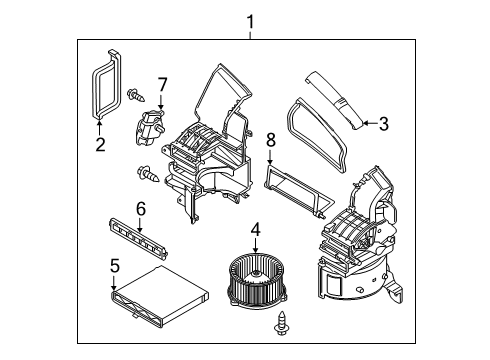 2020 Toyota Yaris Blower Motor & Fan Diagram