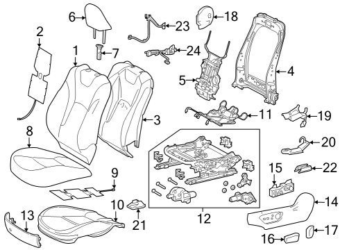 2023 Toyota Prius AWD-e HEATER ASSY, SEAT BA Diagram for 87530-47110