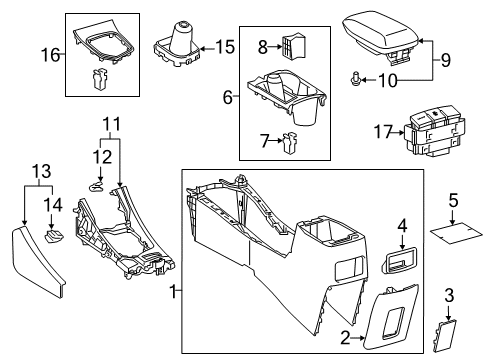 2018 Toyota Corolla iM Switch Assembly, Combination Diagram for 84970-12070