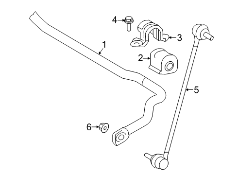 2022 Toyota Corolla Stabilizer Bar & Components - Front Diagram