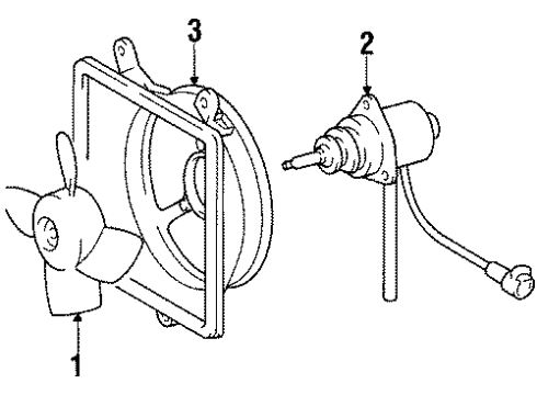 1989 Toyota Camry Shroud Sub-Assy, Fan Diagram for 16711-62020