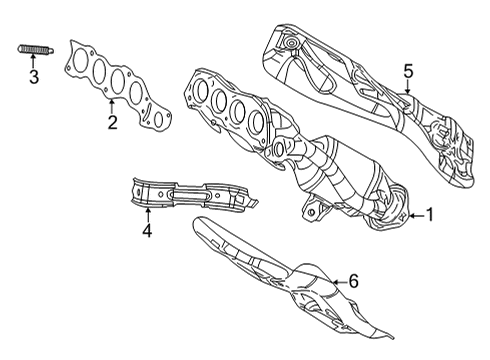 2022 Toyota Corolla Cross MANIFOLD, EXHAUST Diagram for 17141-24220