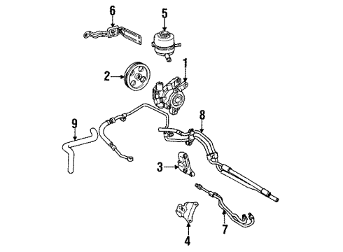 1994 Toyota Paseo P/S Pump & Hoses, Steering Gear & Linkage Diagram 2 - Thumbnail