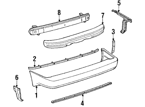 1987 Toyota Supra Rear Bumper Diagram