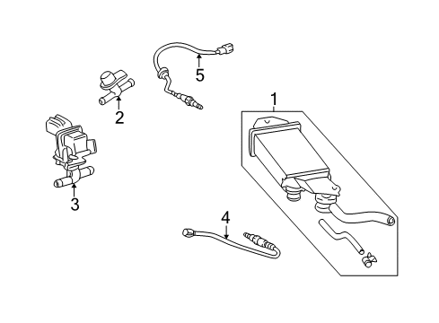 2004 Scion xB Emission Components Diagram