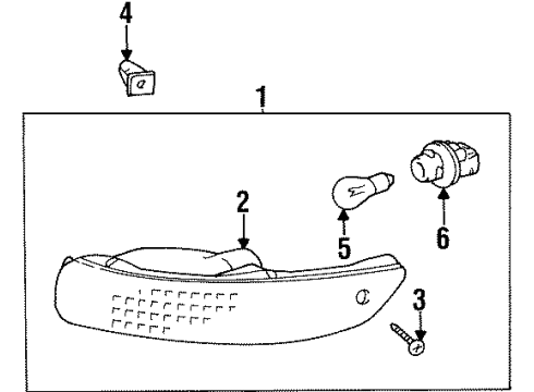 1994 Toyota Corolla Wire Sub-Assy, Front Turn Signal Lamp Body Diagram for 81945-02020