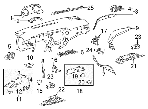 2020 Toyota Camry Base Sub-Assembly, SWITC Diagram for 55407-06070-B0