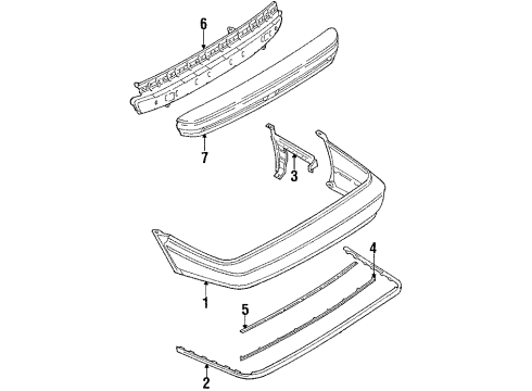 1991 Toyota Corolla Rear Bumper Diagram 5 - Thumbnail