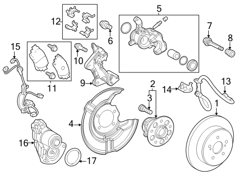 2023 Toyota Corolla Rear Brakes Diagram 1 - Thumbnail