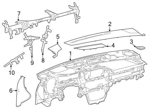 2023 Toyota Crown BRACE SUB-ASSY, INST Diagram for 55308-30260