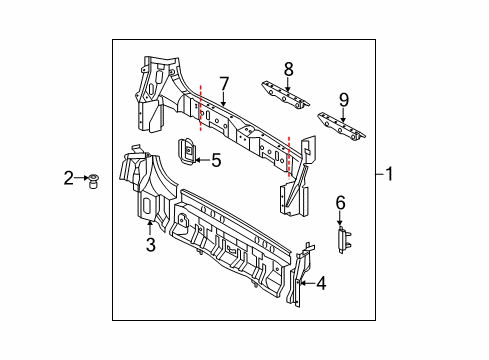 2014 Toyota Sienna Rear Body Diagram