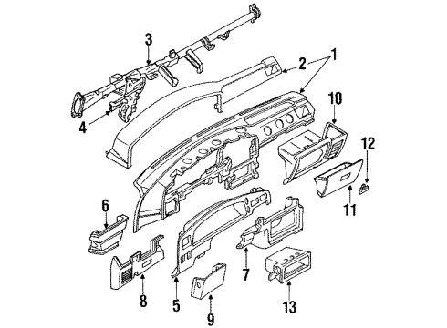 1993 Toyota 4Runner Instrument Panel Diagram