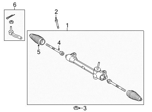 2014 Toyota Yaris Tie Rod End Sub-Assembly , Left Diagram for 45047-09220