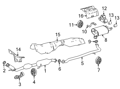 2018 Toyota Camry Exhaust Components Diagram 2 - Thumbnail