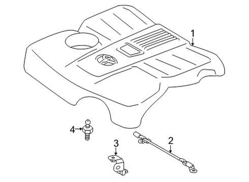 2023 Toyota Tundra Engine Appearance Cover Diagram