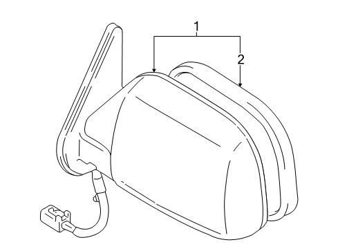 1998 Toyota 4Runner Outside Mirrors Diagram