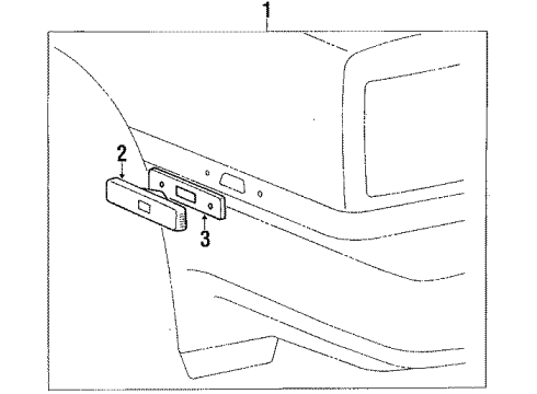 1989 Toyota Supra Lens, Rear Side Marker Lamp, LH Diagram for 81761-14050