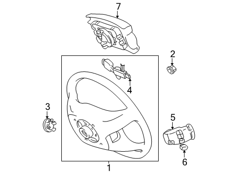 1999 Toyota Sienna Steering Column & Wheel, Steering Gear & Linkage Diagram 3 - Thumbnail