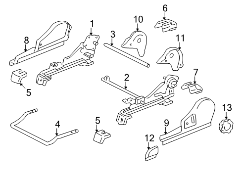 2003 Toyota Sequoia Cover, Reclining Adjuster Inside, RH Diagram for 71875-0C020-B1