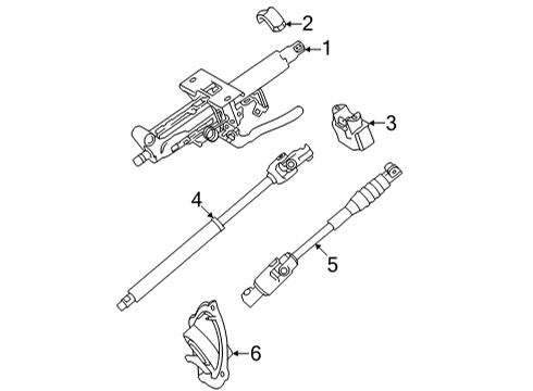 2022 Toyota Tundra Steering Column & Wheel, Steering Gear & Linkage Diagram 1 - Thumbnail