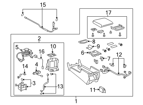 2019 Toyota Land Cruiser Console Diagram 2 - Thumbnail