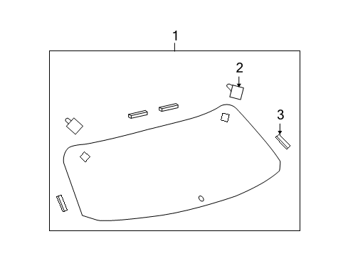 2015 Toyota Venza Back Glass Diagram