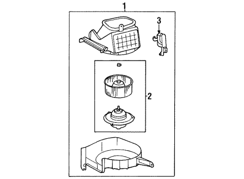 1997 Toyota Land Cruiser Blower Motor & Fan Diagram