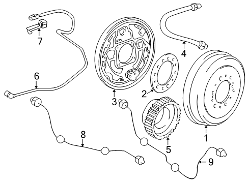 2001 Toyota 4Runner Cylinder Kit, Rear Wheel Diagram for 04474-35110