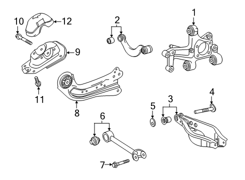 2022 Toyota Corolla Rear Suspension, Control Arm Diagram 4 - Thumbnail