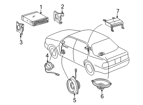 1997 Toyota Camry Theft Kit, 97 CAMRY Diagram for 08607-00844