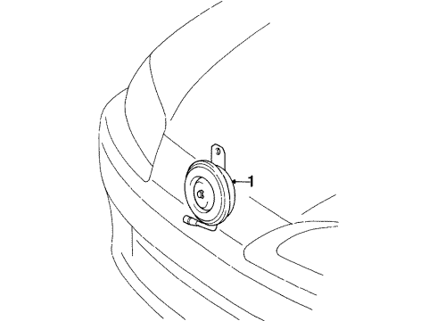 1997 Toyota Paseo Computer Assembly, Security Warning Diagram for 89730-16060