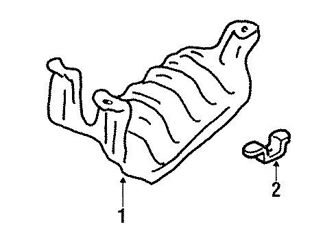 1991 Toyota Tercel Catalytic Converter Assembly Diagram for 18450-16420