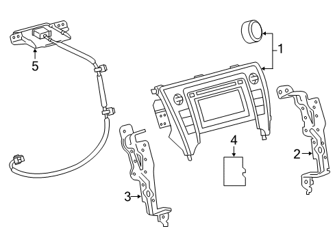 2015 Toyota Camry Cover Sub-Assembly, NAVI Diagram for 86804-06100