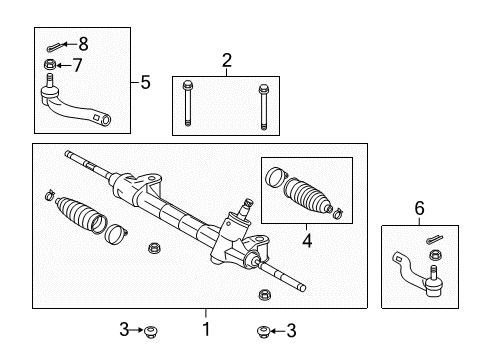 2013 Scion tC Steering Gear Assembly Diagram for 45510-75030