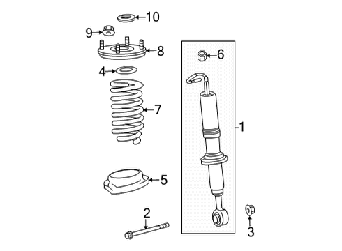 2022 Toyota Tundra Struts & Components  Diagram 1 - Thumbnail